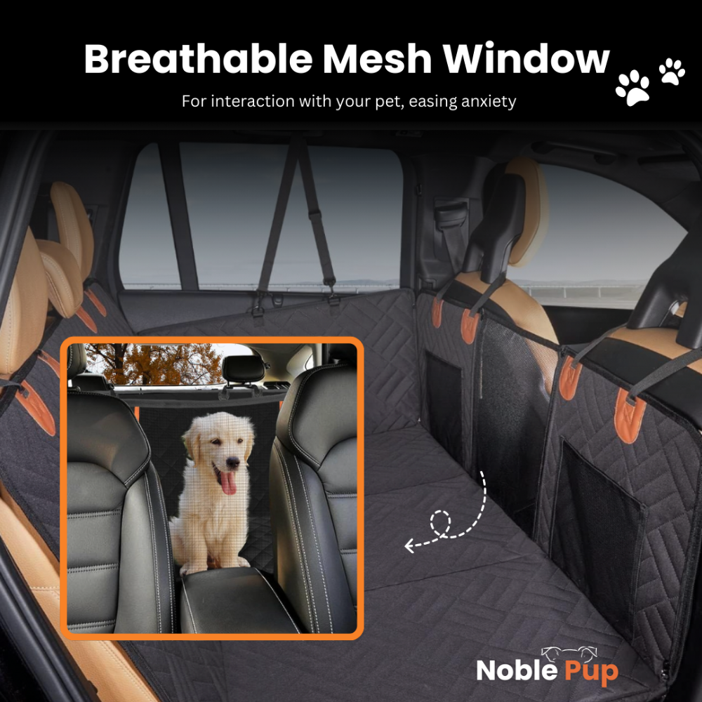 Noble Pup Back Seat Protector/Extender For Dogs + (Two Free Dog Seat Belts)