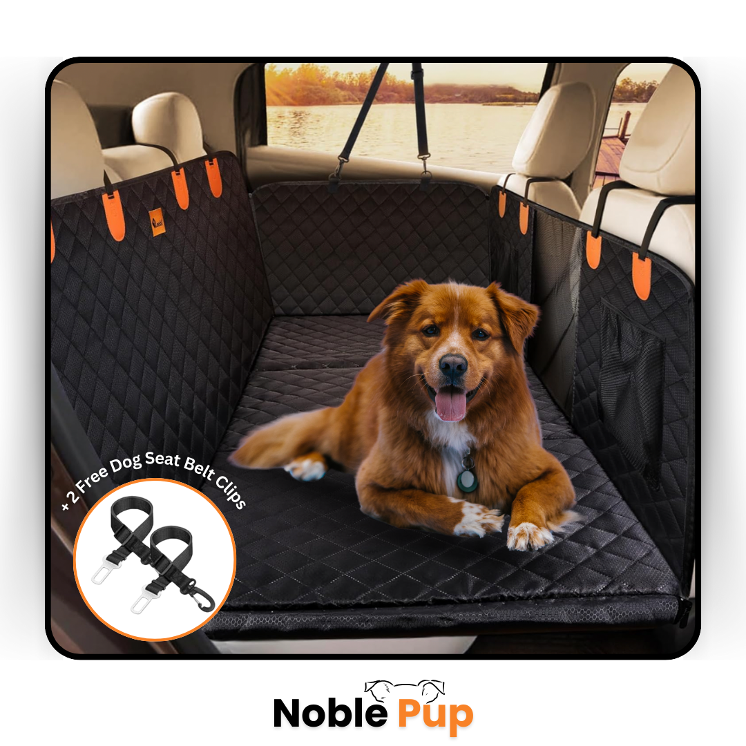 Noble Pup Back Seat Protector/Extender For Dogs + (Two Free Dog Seat Belts)